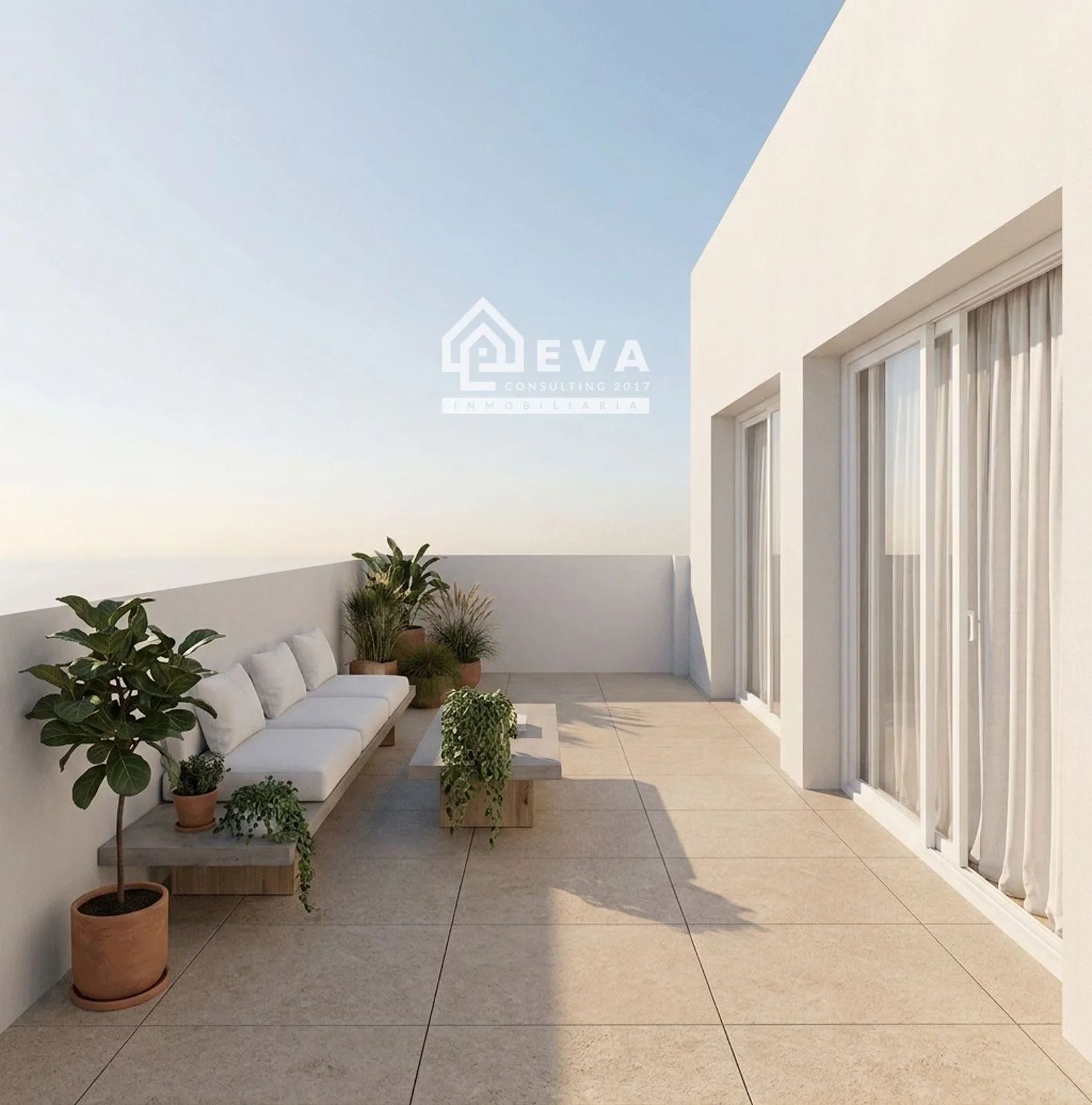 Terraza de la promoción de obra nueva Marqués de Salamanca 16 en Castellón de la Plana
